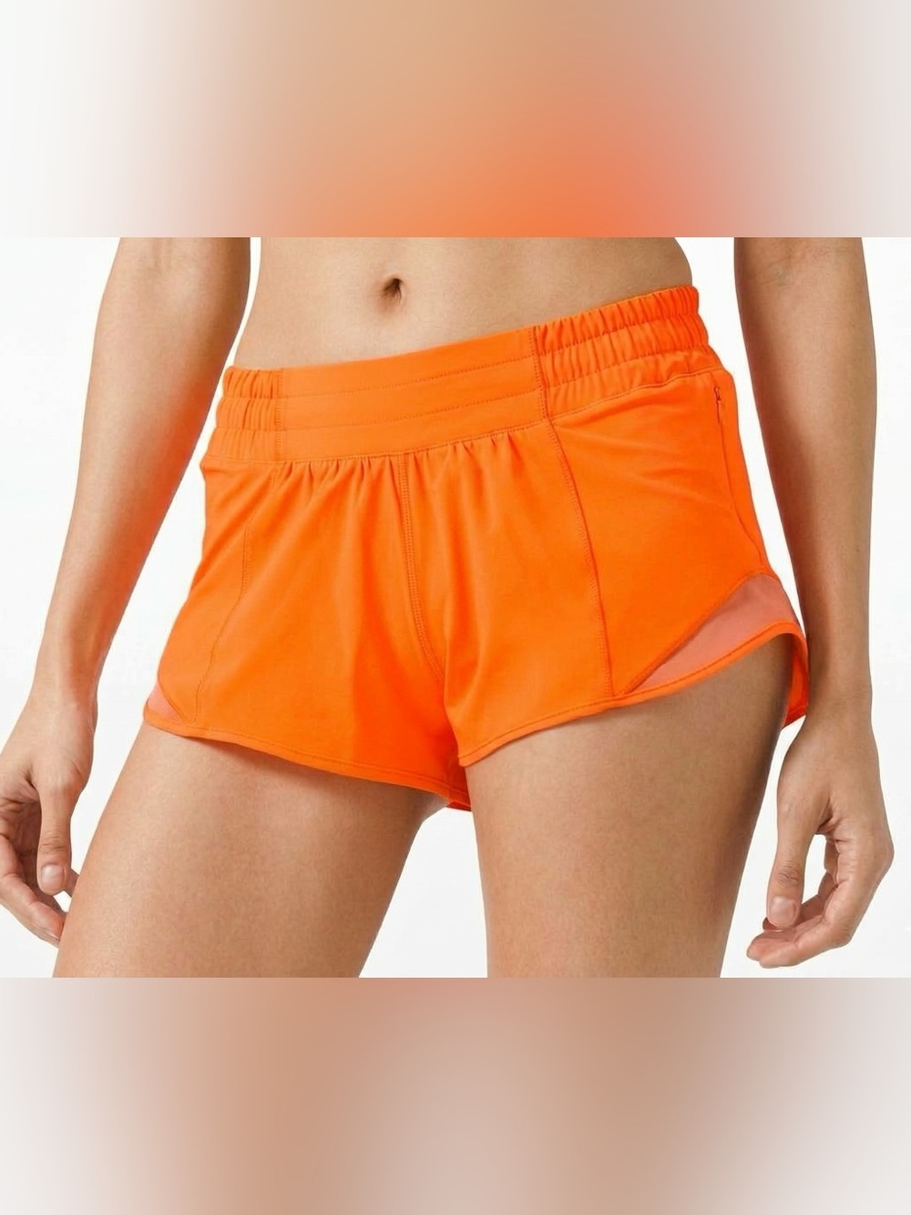 Lululemon Hotty Hot High-Rise Lined Shorts 2.5" — Bright Orange Size 10 NWT